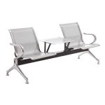 Two seater office bench with table.