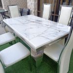 6-Seater Marble Top Dining Table - Image 5
