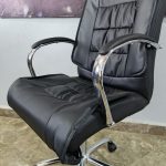 Rotating Leather Mid-back Office Chair - Image 5