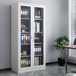 Two door full glass metallic office cabinet - Image 2