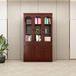 Mahogany Wood Office Storage Cabinet