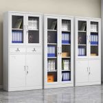 Half-glass metallic storage cabinet - Image 5