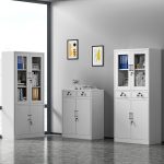 Modern Grey Metal Locking Filing Cabinet - Image 4