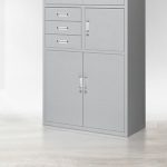 Grey Metal Vertical Filing Cabinet - Image 4