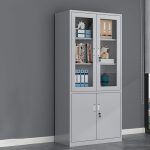 Sleek Silver Steel Storage Cabinet - Image 3