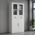 Modern Grey Metal Storage Cabinet