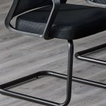 Modern Mid-Back Mesh Task Chair with Fixed Arms - Image 2