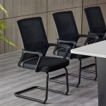 Modern Mid-Back Mesh Task Chair with Fixed Arms - Image 7