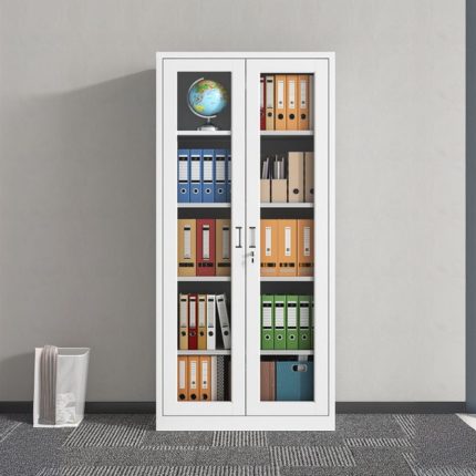 Full-Glass Steel Office Storage Cabinet