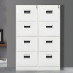 4-Drawers metallic office cabinet.