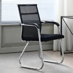 Black Mesh Fabric Guest Chair