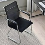 Black Mesh Fabric Guest Chair - Image 2