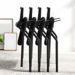 Black Modern Task Chair with Fixed Arms - Image 2