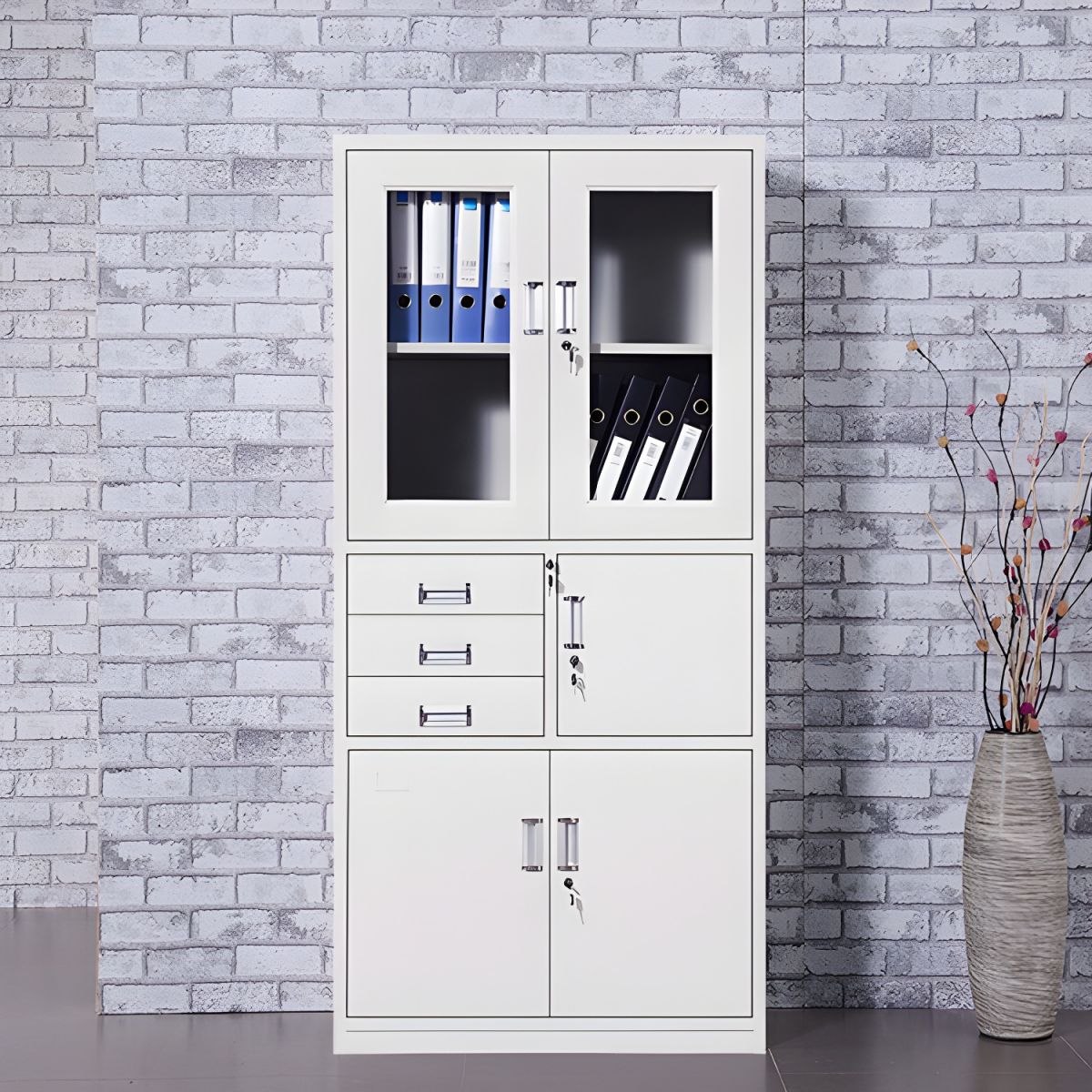 1200x1200-2023-11-27T215247.765.jpg Two door metallic cabinet with safe - Image 1