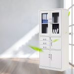 Two door metallic cabinet with safe - Image 4