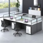 Open view office modular workstation