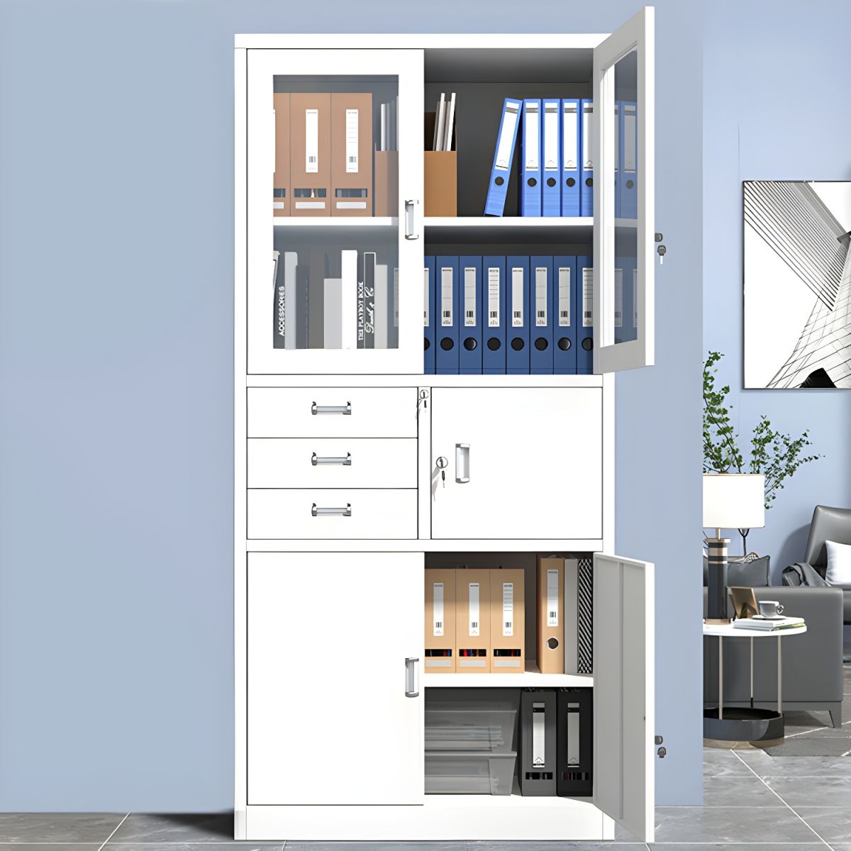 1200x1200-2024-02-08T160409.307.jpg 2 Door metallic office safe cabinet - Image 1