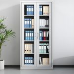 Full Glass Metallic Office Cabinet