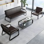 5-Seater Leather Reception Sofa - Image 2