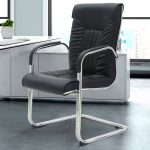Non- Rotating Guest Leather Chair