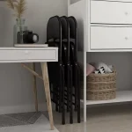 Foldable black office study chair - Image 6