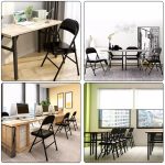 Foldable black office study chair - Image 8