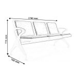 Heavy-duty waiting bench - Image 3