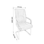 Executive visitor's office chair (pure leather) - Image 5