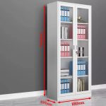 2-Door full-glass metallic office cabinet - Image 4