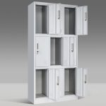 9-Locker steel office cabinet