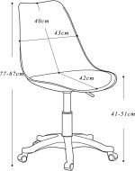 Swivel padded eames plastic seat - Image 9