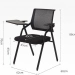 Foldable mesh back study chair