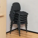 Stackable Guest Chairs with Upholstered Back