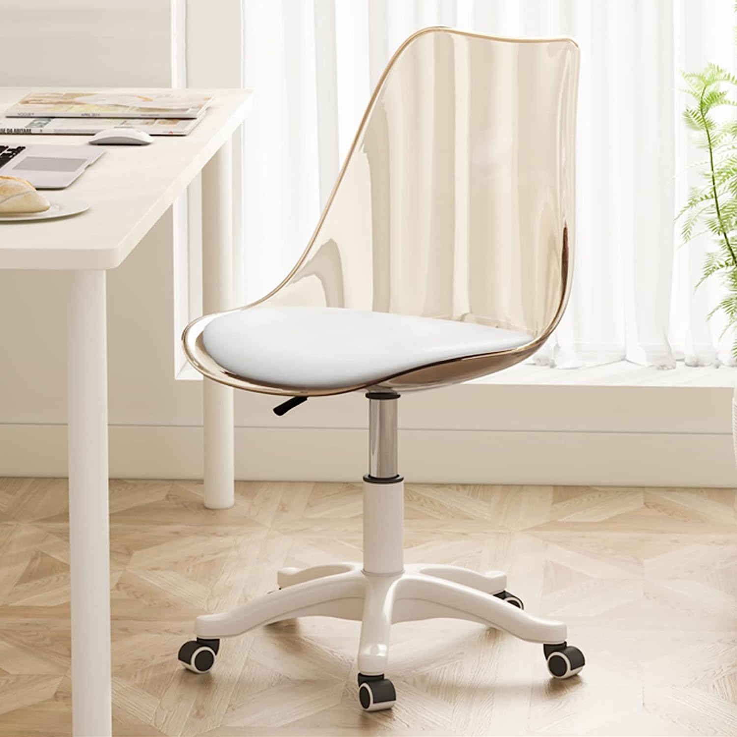 611a5NzyN0L._AC_SL1500_.jpg Swivel padded eames plastic seat - Image 1