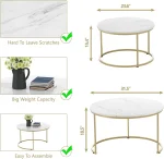 Pair marble tables - Image 3
