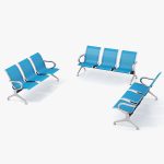 3-Seater Metallic Reception Bench - Image 5
