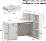 Rectangular Wood Reception Desk - Image 5