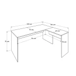 L-shaped 160cm executive table - Image 4