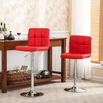 Height Adjustable Counter Stool Barstools Dining Chair