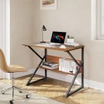 Computer Desk with Built-in Bookshelf - Image 4