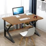 Computer Desk with Built-in Bookshelf - Image 2