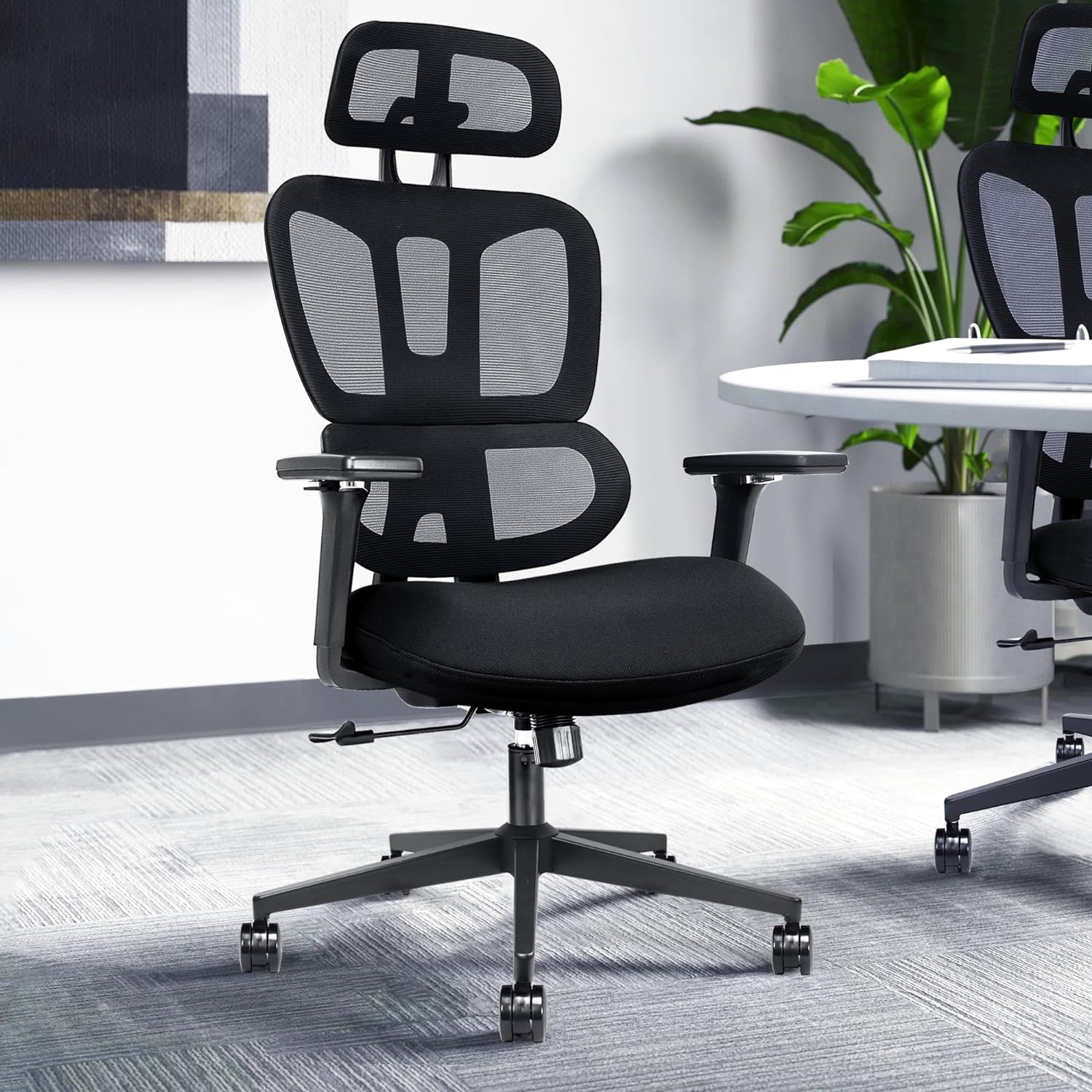 81LxzfZ63-L._AC_SL1500_-1.jpg High Back Orthopedic Office Chair - Image 1