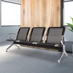 3-Link metallic waiting bench