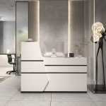 Rectangular Wood Reception Desk - Image 2
