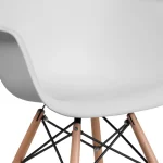 Allensville Plastic Chair with Wooden Legs  - Image 4