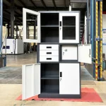 2-Door metallic office cabinet with safe - Image 2