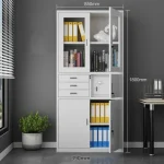 2-Door metal office cabinet with safe - Image 5