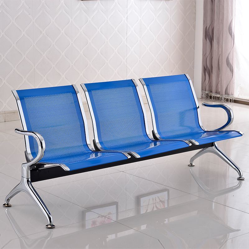 D03-Factory-Directly-Supply-High-Quality-3-Seater-Blue-Color-Waiting-Bench-Chair.jpg 3-link metallic waiting bench - Image 1