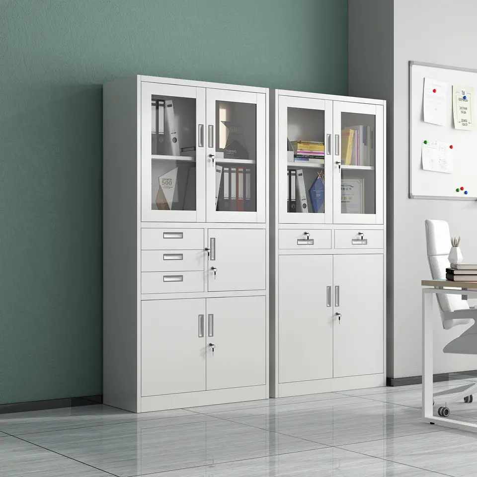 H369b3aabfcc447cd9a87bada2fb48456b.jpg_960x960.webp 2-Door metallic office cabinet (with safe) - Image 1
