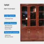 3-Door wooden office cabinet - Image 5
